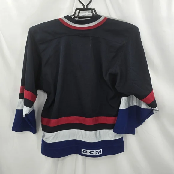 Vintage CCM Vancouver Canucks Orca Jersey Navy Men's Size Medium Made In Canada. - Picture 4 of 10